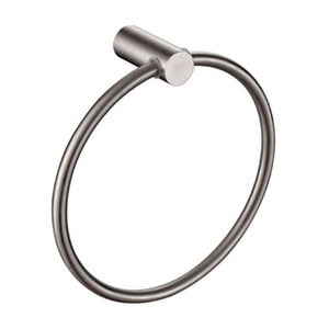 Anillo para toallas portátil de metal, montado en la pared, acabado negro, perfecto para el hogar, hoteles, baño y accesorios de aseo. - Product Image 5