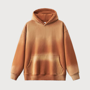 เสื้อฮู้ดดี้ยูนิเซ็กซ์ทรงโอเวอร์ไซส์ ลายมัดย้อม แขนยาว ผ้าถัก สวมใส่สบาย เหมาะสำหรับฤดูใบไม้ผลิ มีกระเป๋า ปักโลโก้ตามสั่ง รับผลิตแบบ OEM - Product Image 3
