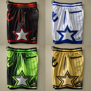 Shorts de basketball classiques pour hommes avec 4 poches, imprimés, respirants et personnalisables, modèle 1000 City - Product Image 4