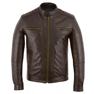 Distressed Genuine Lambskin Brown <b>Men's</b> Leather <b>Jacket</b> Top Quality Material Wholesale Leather <b>Jacket</b> Price <b>jacket</b> for <b>men</b> 2026 - Product Image 2