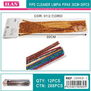 Ilan Pipe Cleaner 30Cm Oro Metallizzato Chenille per Artigianato e Forniture di Cucito - Product Image 3