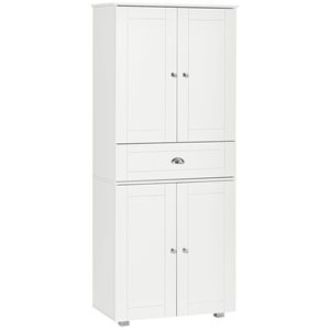 "Aluminum Freestanding <b>Pantry</b> with 2 Double Doors & Adjustable Hinge Drawers for <b>Kitchen</b> Storage" - Product Image 1