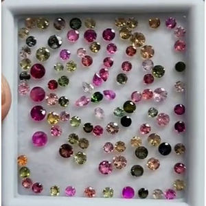 267 Piezas de Turmalina Natural Multicolor Verde y Rosa, Corte Pera de 4x3, 5x3, 6x4mm, Corte Marquise de 4x2, 6x3mm, 3-4mm, 49 Quilates, Iroc Sales - Product Image 3
