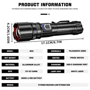CITICITY <b>LED</b> Flashlights High Lumen , Super Bright <b>Rechargeable</b> Tactical Flashlight 5 Modes Zoom Portable for Outdoors Emergency - Product Image 2