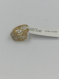 Elegantes anillos de diamantes de cóctel de oro rosa para mujer Diseño elegante de moda - Product Image 2