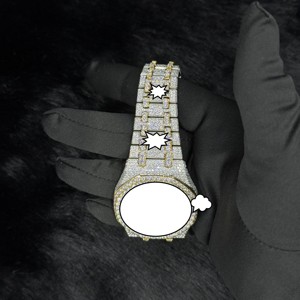 นาฬิกาฮิปฮอปสปอร์ตหรูหรา ระบบออโตเมติก ประดับเพชรโมอิสซาไนต์ VVS สี D สายสแตนเลส ขายส่งสำหรับผู้ชายและผู้หญิง - Product Image 5