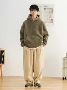 Sudadera con Capucha Sherpa de Invierno, Ligera, de Poliéster/Algodón, Ecológica, Bordada, Casual, de Corte Holgado, para Hombre/Mujer, Estilo Urbano - Product Image 4