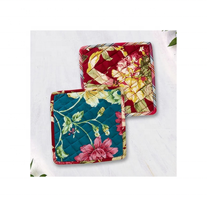 Abordable réutilisable 100% coton matelassé résistant à la chaleur environnement sûr cuisine poignée Pad OEM ODM Logo personnalisé fabriqué en Inde porte-pot - Product Image 1