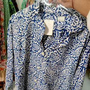 Chemisier élégant vintage à imprimé étoiles pour femme, en satin et coton, à manches longues, idéal pour les fêtes, tendance estivale, décontracté et à la mode - Product Image 1