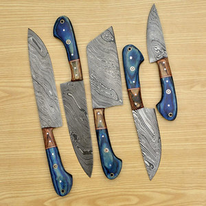 Ensemble de couteaux de cuisine en acier Damas de haute qualité avec étui en cuir, couteaux professionnels pour la cuisine à domicile et en restaurant - Product Image 3