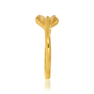 Classic 18K Gold Plated Minimalist Leaf <b>Ring</b> for Women Elegant <b>Nature</b> <b>Inspired</b> Finger <b>Ring</b> Daily Wear Fashion Jewelry - Product Image 3
