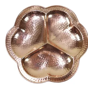 Wholesale Handmade Metal <b>Tray</b> Modern <b>Food</b> Serving Platter for Cafe Restaurant HotelPremium Handmade Metal <b>Tray</b> with Antique - Product Image 3