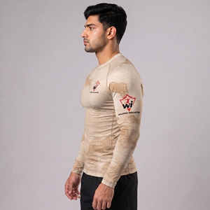 เสื้อแรชการ์ดแขนยาวสำหรับผู้ชาย สวมใส่สบาย แห้งเร็ว เหมาะสำหรับว่ายน้ำ ออกกำลังกาย วิ่ง และกิจกรรมทางน้ำ - Product Image 3