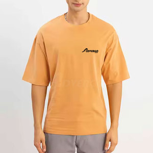 เสื้อยืดโอเวอร์ไซส์พิมพ์โลโก้ตามสั่งขายส่งสำหรับผู้ชาย แขนสั้น สวมใส่สบาย ผ้าฝ้าย 100% ทรงหลวม เสื้อยืดโอเวอร์ไซส์ - Product Image 3