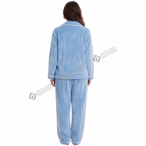 Conjunto de Pijama de Forro Polar para Mujer, Invierno 2026, Suave, Cálido, de Manga Larga, Dos Piezas, Ropa de Dormir para el Hogar - Product Image 3