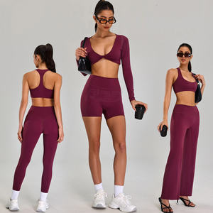 Conjunto Deportivo de Yoga de 2 Piezas de Secado Rápido, Alta Calidad, Sin Costuras, Transpirable y de Compresión, para Mujer - Product Image 1