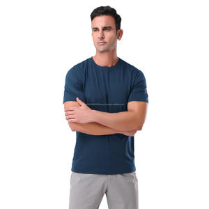 Nouveauté T-shirt décontracté à manches courtes et col rond pour homme, motif imprimé personnalisé, épaules tombantes, tricoté en coton écologique - Product Image 6