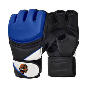 Guantes de Entrenamiento MMA con Dedos Descubiertos, de Cuero, Ligeros, Transpirables, con Muñequera Firme, para Kickboxing y Sparring - Product Image 2
