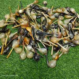 Ensemble de cuillères élégantes pour salade en corne de bœuf avec manche en os blanc, fabriquées à la main, de luxe, écologiques, pour la table de fête, à prix avantageux - Product Image 3