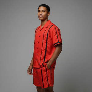 Ensemble short et t-shirt imprimé streetwear personnalisé pour homme, 2 pièces, 100% coton, séchage rapide, idéal pour l'été – Nouvelle collection très prisée - Product Image 3