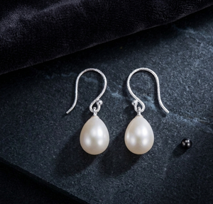 White Pearl <b>Earrings</b> 6 Inch <b>Long</b> 925 Sterling <b>Silver</b> 18K Gold Plated Trendy <b>Earrings</b> Everyday Wear At Wholesale Price - Product Image 3