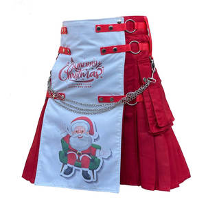 Kilt Escocés Navideño para Hombre al por Mayor, Kilt Utilitario de Algodón de la Tierra Alta con Diseño Moderno y Personalizado 2026 - Product Image 3