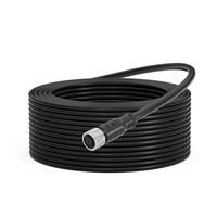 Câble industriel U-KCOM personnalisé en usine, connecteur Cat6a M12 RJ45, câble SFTP blindé, gaine PVC/PUR, étanche, 8 broches, cuivre 26AWG