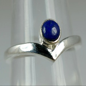 <b>Lapis</b> <b>Lazuli</b> <b>Ring</b> 925 Sterling Silver Handmade Boho Statement Promise Jewelry for Women Natural Round Shape Gemstone Jewelry - Product Image 6