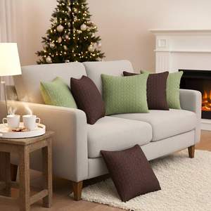 Juego de 6 Fundas de Almohada de Lujo SOGA de 45 cm con Diseño de Punto Trenzado, Fundas Decorativas Frescas para Sofá y Dormitorio - Product Image 6