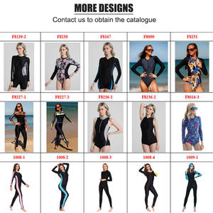 Women's Long Sleeve Swimsuit Ladies Rash Guard Long Sleeve One Piece Swimsuit Sportswear Zipper Surfing <b>Bathing</b> Swim Bodysuit - Product Image 6