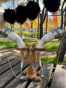 Juego de Vasos Hechos a Mano de Cuerno de Búfalo Natural, Imitación Antigua, Adorno Decorativo para el Hogar, Diseño Duradero - Product Image 6
