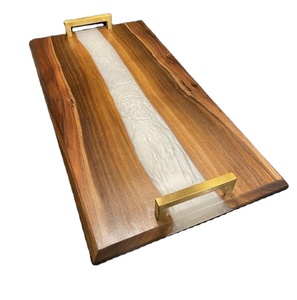 Bandeja artística de resina y madera para servir, diseños personalizables, bandejas para servir hechas a mano de resina, uso de Material de alta calidad - Product Image 5