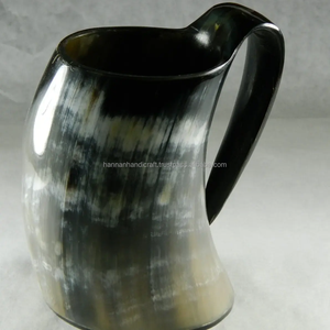 Authentique Chope à Boire en Corne de Buffle Noire Faite à la Main, Style Médiéval, pour Bar à Domicile et Fêtes - Product Image 4