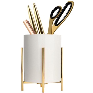 Organisateur de bureau créatif en fil métallique argenté, support à stylos en spirale, vente directe usine, commande en gros - Product Image 4