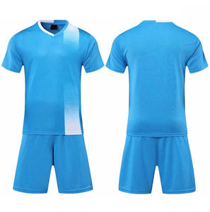 Conjunto de Uniforme de Fútbol Azul con Cuello en V para Hombre, Conjuntos de Ropa de Fútbol, Uniformes de Fútbol para Niños, Chándal de Fútbol - Product Image 3
