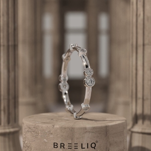 Elegant bezel set diamond <b>stacking</b> <b>ring</b> in sterling silver minimalist dainty diamond band women anniversary promise gift - Product Image 1