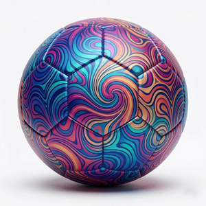 Ballon de football officiel taille 5, personnalisé, pliable, de haute qualité, avec logo, cousu à la machine, à prix abordable - Product Image 1
