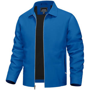 Chaqueta Bomber de Poliéster con Cuello Acanalado, Cremallera de PU, Estilo Casual para Exteriores, Ajuste Delgado, Talla Personalizada, Logotipo Bordado Personalizado, MOQ Bajo - Product Image 1