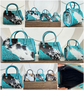 Última Novedad: Bolso de Cuero Genuino de Vaca Hecho a Mano, Estilo Western con Grabado Floral, Gran Capacidad, para Viajes y Fin de Semana, OEM - Product Image 3