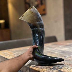 Authentique Corne de Bœuf Viking Nordique Rustique Médiévale Faite à la Main Écologique pour le Camping et les Bars Emballage Carton Meilleur Prix - Product Image 2
