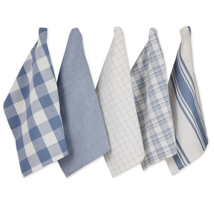 Serviettes de cuisine en coton texturé rayé, antimicrobiennes, de style unique et luxueux, à séchage rapide, compressées, vente en gros - Product Image 2