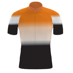 Maillot de Ciclismo para Hombre, Manga Corta, Degradado Naranja y Negro, Impresión por Transferencia de Calor, Transpirable, 100% Poliéster, Fusión sin Costuras - Product Image 4