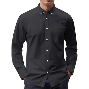 Camisa Clásica de Manga Larga con Solapa para Hombre, Estilo Informal, 100% Algodón, Cómoda y Transpirable, Tallas XL-3XL, para Otoño - Product Image 4