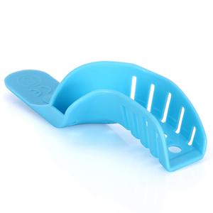 Plateaux d'empreinte dentaire jetables professionnels en plastique # 8 UR/LL Quadrant Perforated Rigid Plastic Trays Partial Arch & Crown - Product Image 6