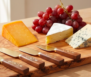 Wooden Handle Stainless Steel <b>Cheese</b> <b>Knife</b> <b>Set</b> Of 3 Eco-Friendly Dishwasher Safe For Restaurants Hotels And Resorts Use - Product Image 6