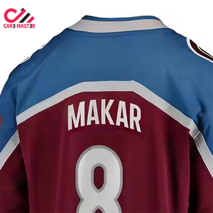 Maillot de hockey sur glace personnalisé 100 % polyester, séchage rapide, respirant, col en V, double sangle, coupe classique, best-seller - Product Image 3
