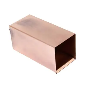 Copper Fountain Garden Outdoor Pool Scuppers Copper Metal Pool Scuppers Rectangle Shape Garden Swimming Pool