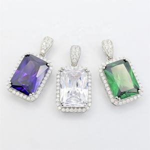 สร้อยคอจี้เพทายสีทองสีขาวแฟชั่นคลาสสิก10อันดับแรกของผู้หญิงจี้คุณภาพสูงสวมใส่ทุกวันจี้ดีโรเดียมสีเงิน - Product Image 6