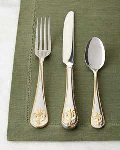 Ensemble de couverts en métal personnalisables pour la table : cuillère à dîner, cuillère à thé, fourchettes, couteau – 4 pièces, argenté, prix abordable - Product Image 4