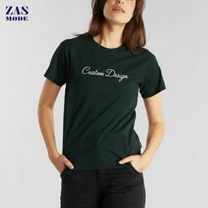 Nouvelle Arrivée T-shirt d'été pour femme, design personnalisé, col rond, manches courtes, 100% coton, coupe ajustée, séchage rapide, respirant - Product Image 1